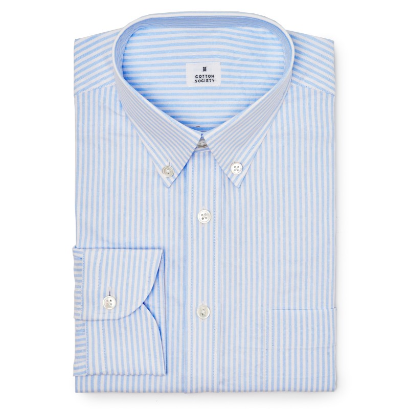 Chemise homme Oxford Rayé Bleu