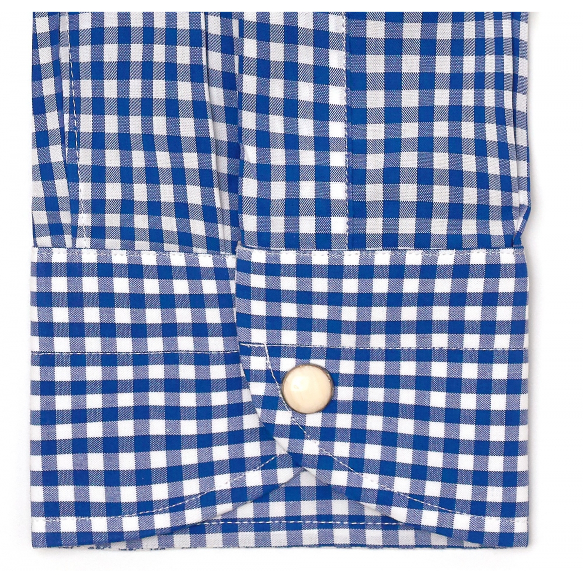 Chemise homme Popeline Carreaux Bleu