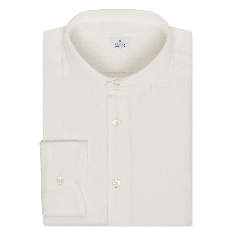 Chemise homme Jersey Uni Blanc