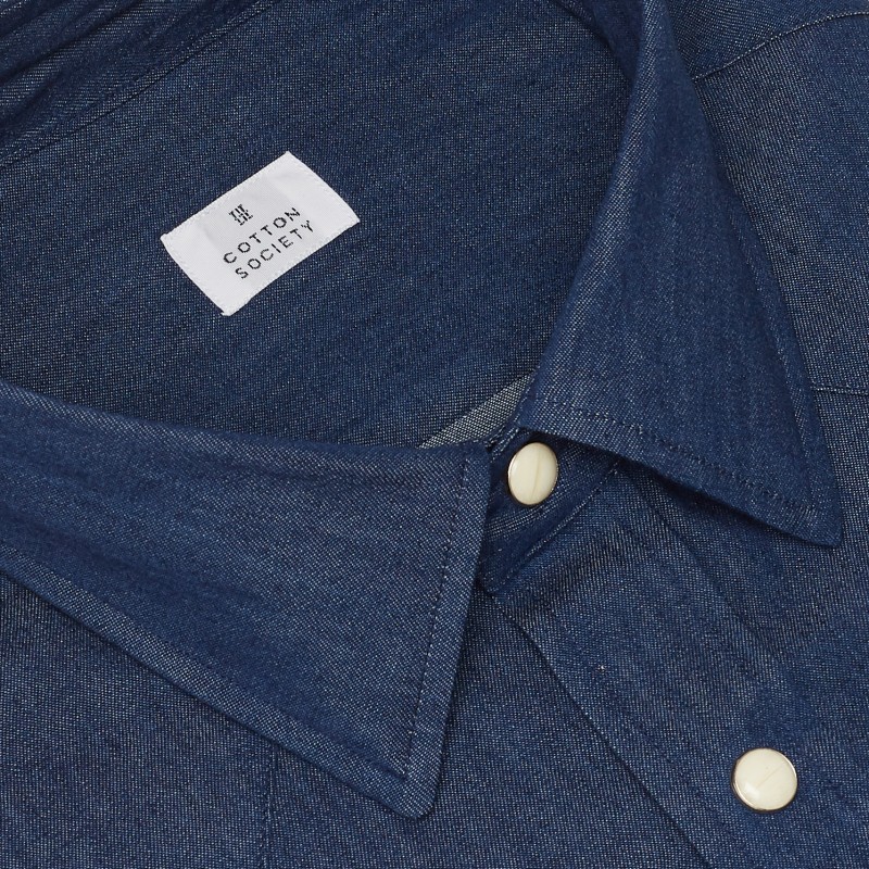 Chemise homme Jean Uni Bleu