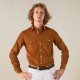 Chemise homme Velours Uni Camel