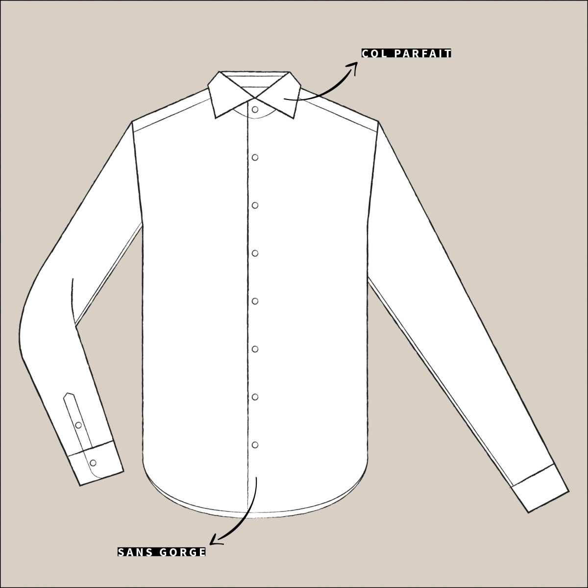 Chemise homme Jersey Uni Blanc
