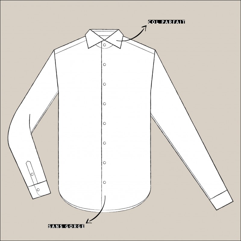 Chemise homme Jersey Uni Blanc