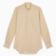 Chemise homme Lin Coton Rayé Jaune et Blanc