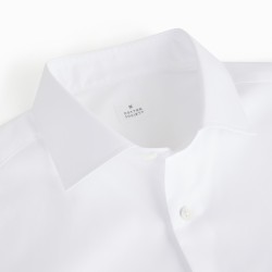 Chemise homme Twill Uni Blanc