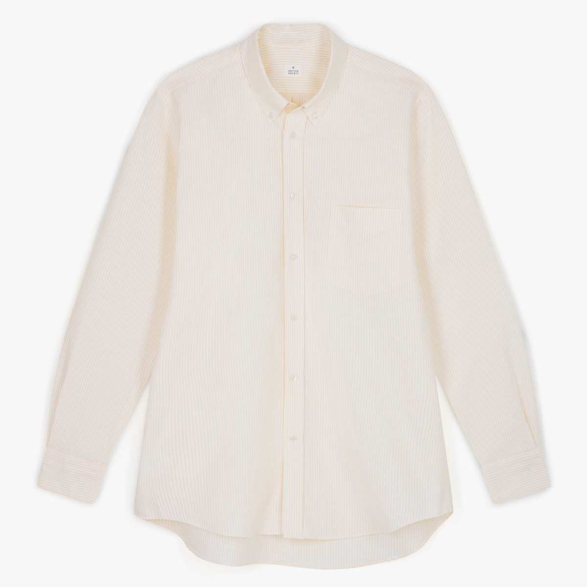 Chemise homme Oxford Rayures LT YELLOW et White