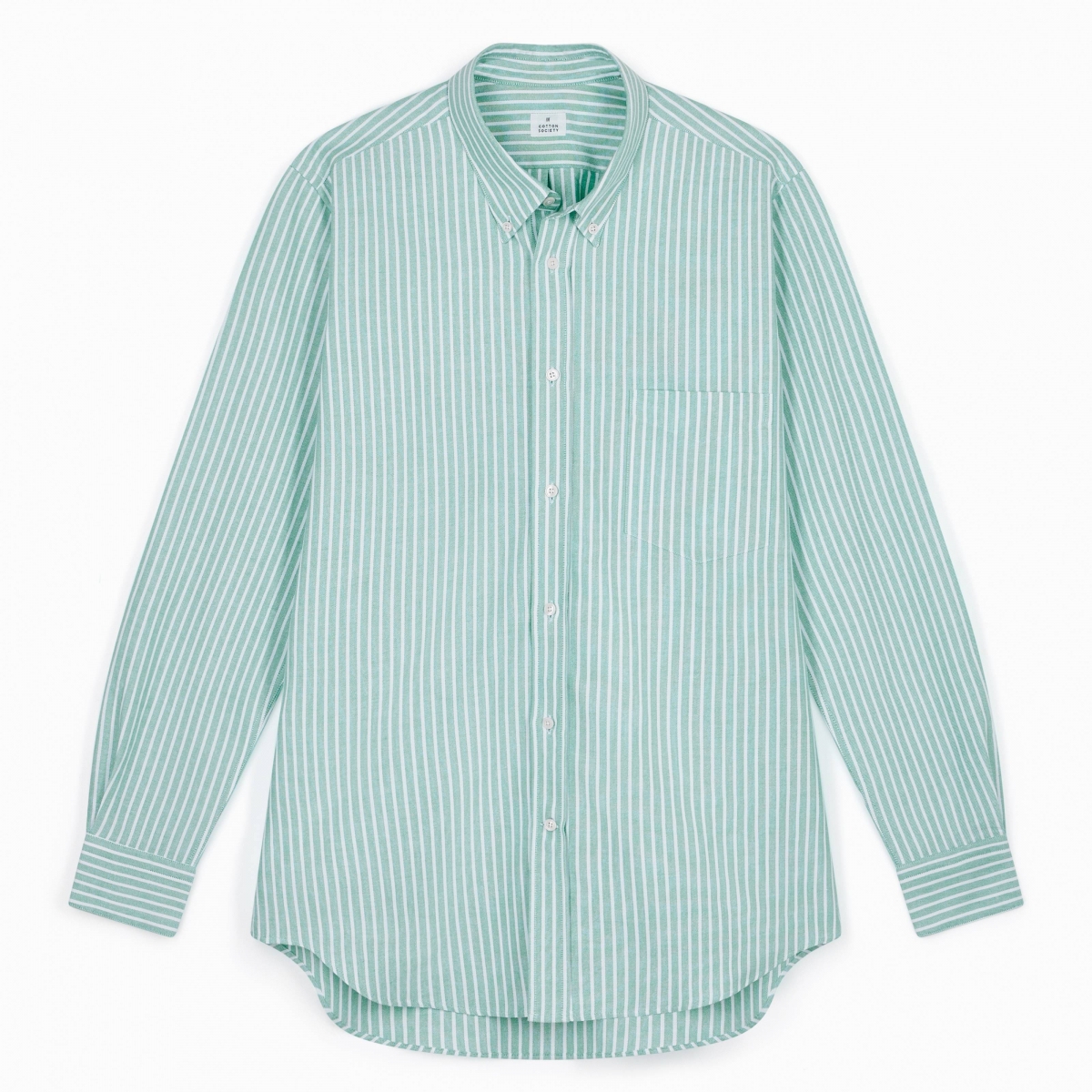 Chemise homme Oxford Rayures GREEN et White