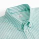 Chemise homme Oxford Rayures GREEN et White