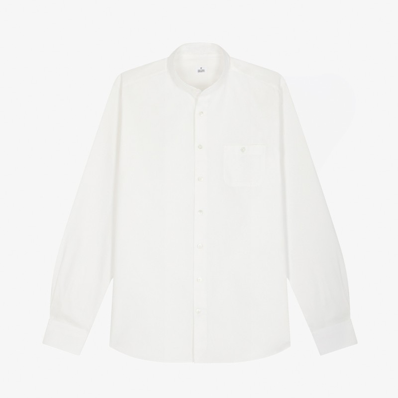 Chemise homme Oxford Uni Blanc