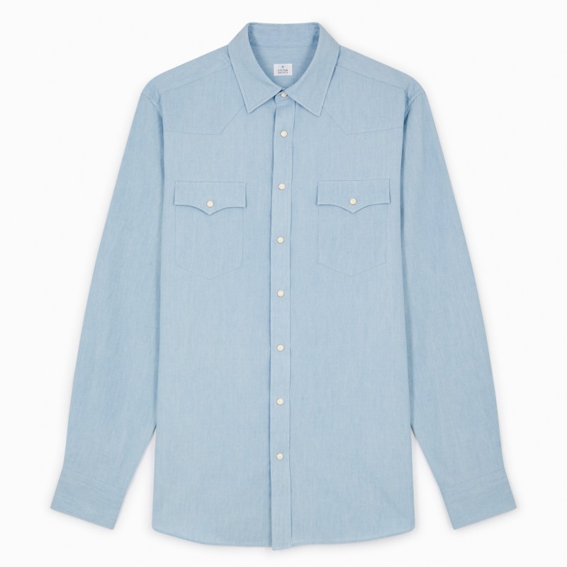 Chemise homme Jean Uni Bleu