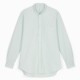 Chemise homme Oxford Rayures LT GREEN et White