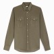 Chemise homme Velours Uni Taupe