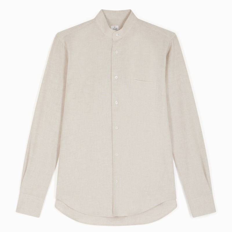 Chemise homme Flanelle Uni Beige