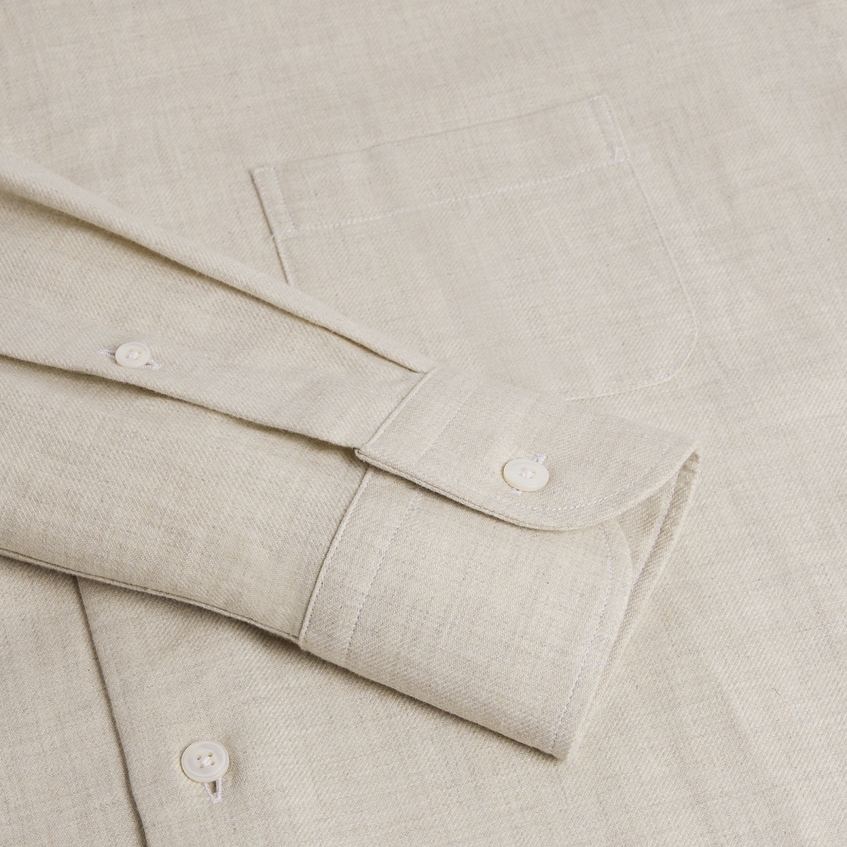 Chemise homme Flanelle Uni Beige