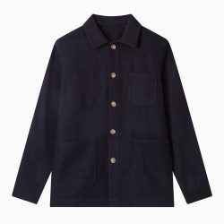 Veste de travail laine marine