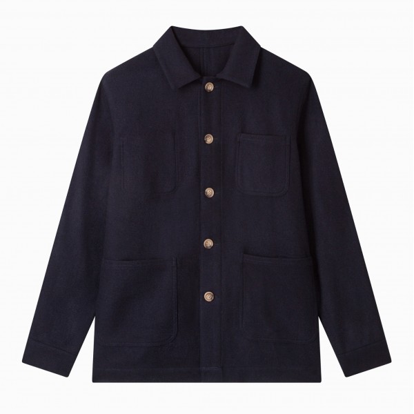 Précommande - Veste de travail laine marine