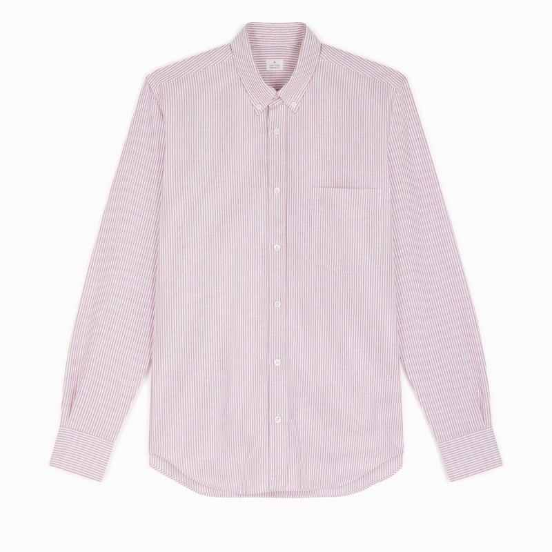 Chemise homme Oxford Rayé Rouge et Blanc