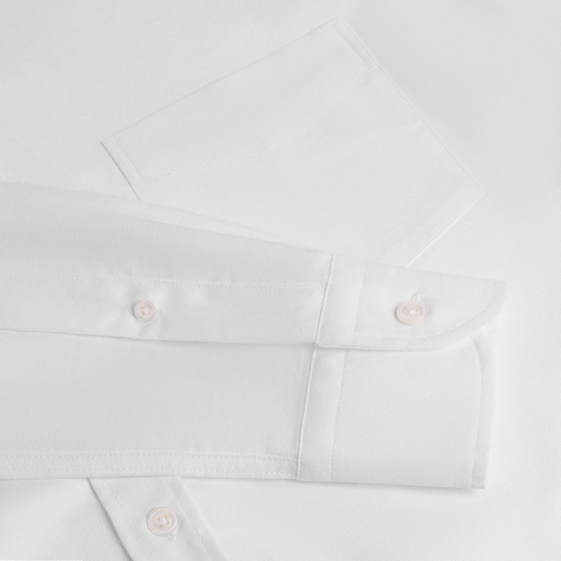 Chemise homme Oxford Uni Blanc
