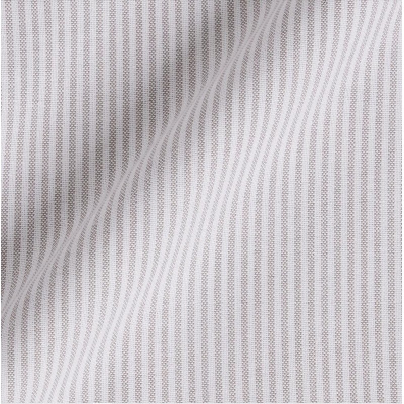 Oxford Rayé Gris Blanc