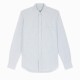 Chemise homme Oxford Rayé Vert sapin et Blanc