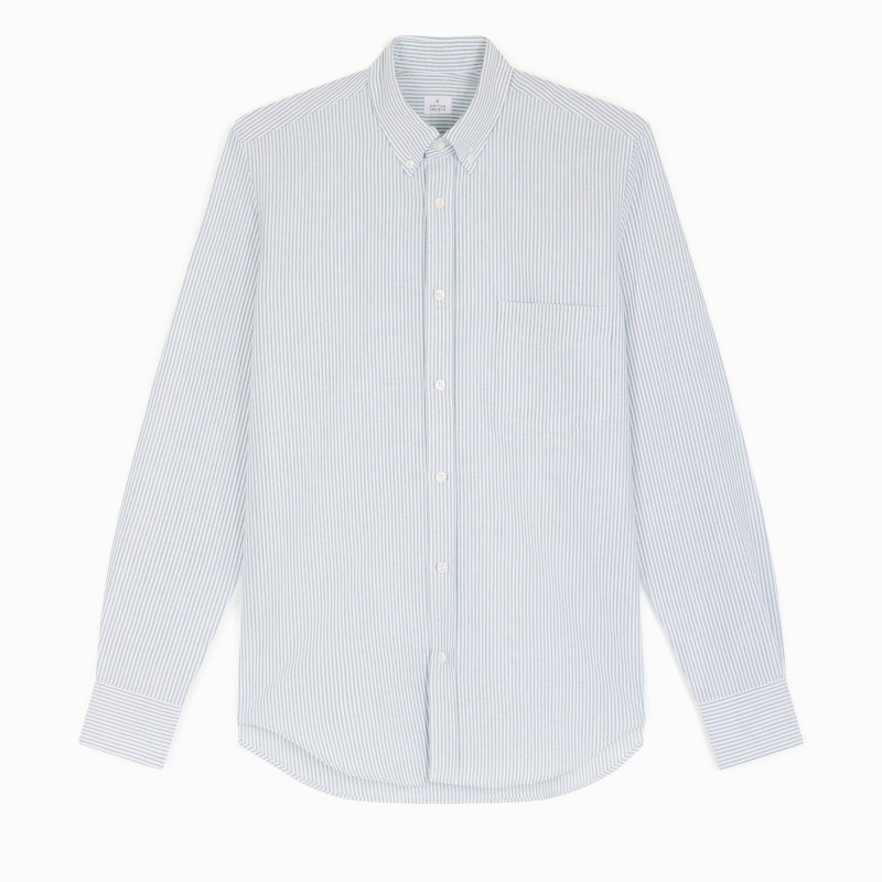 Chemise homme Oxford Rayé Vert sapin et Blanc