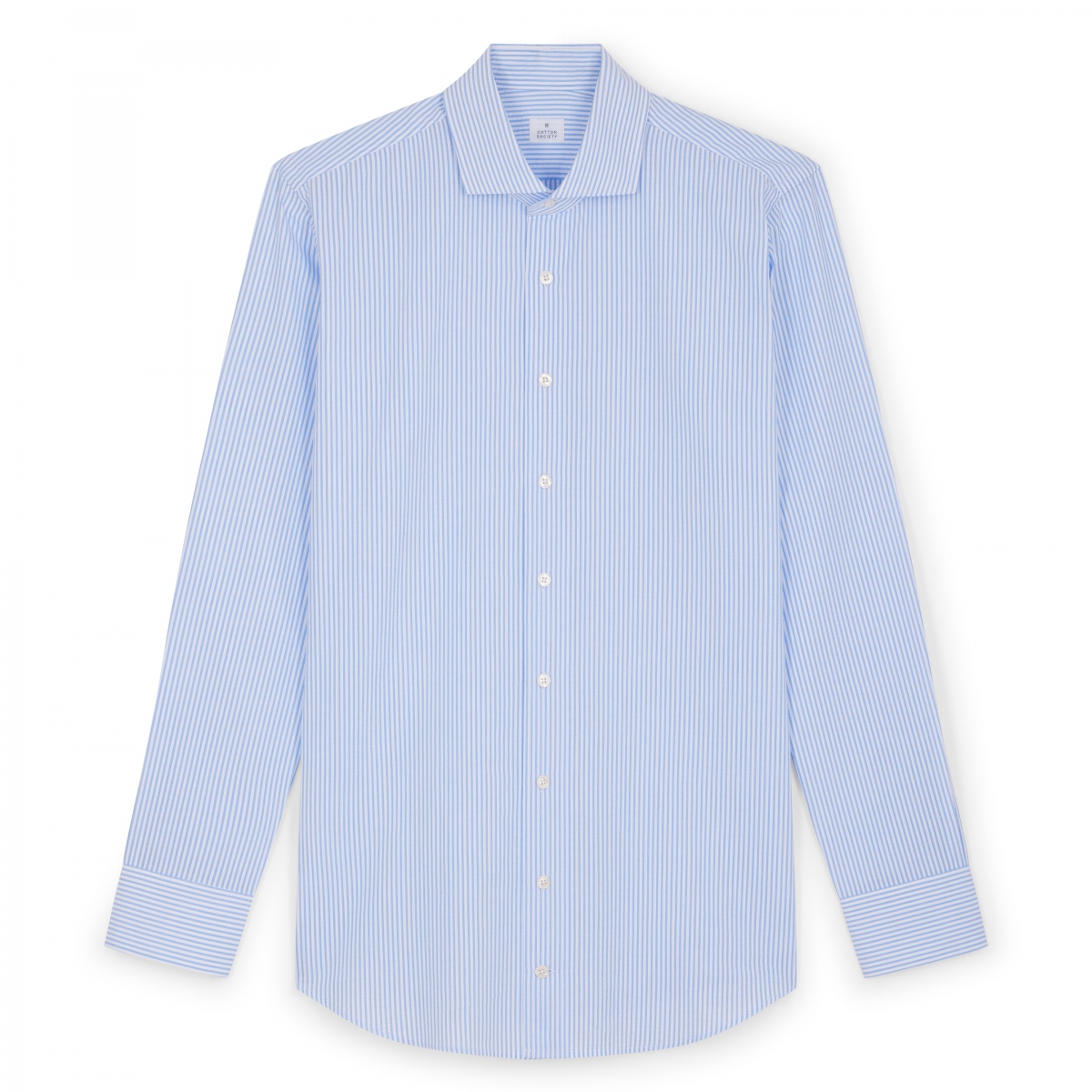 Chemise homme Seersucker Rayé Bleu Ciel et Blanc