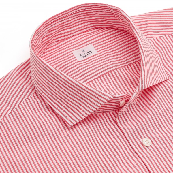 Chemise homme Seersucker Rayé Rouge et Blanc