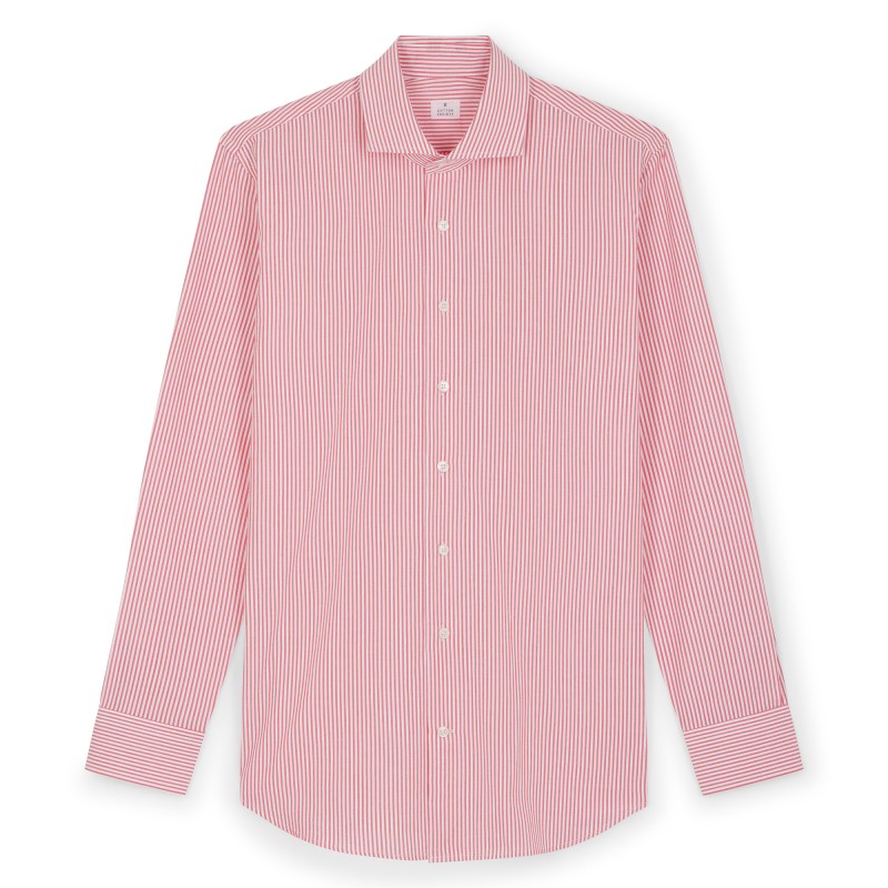Chemise homme Seersucker Rayé Rouge et Blanc