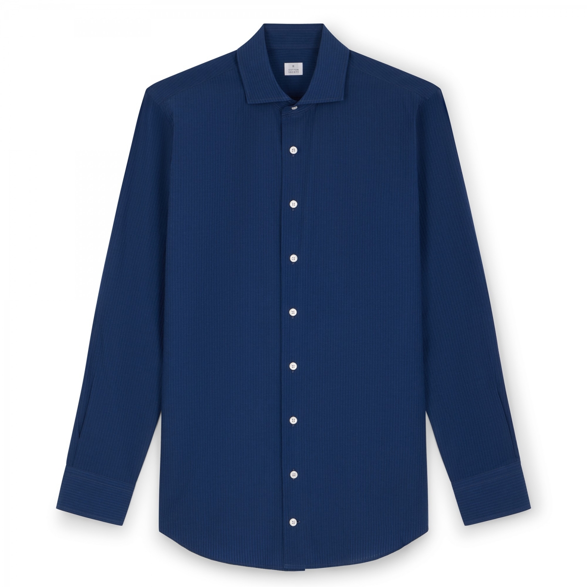Chemise homme Seersucker Rayé Marine