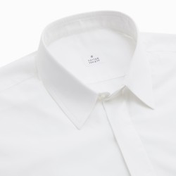 Chemise homme Popeline Uni Blanc