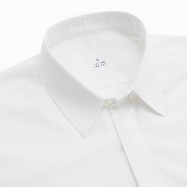 Chemise homme Popeline Uni Blanc