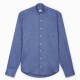 Chemise homme Lin Chambray Uni Bleu