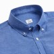 Chemise homme Lin Coton Uni Bleu