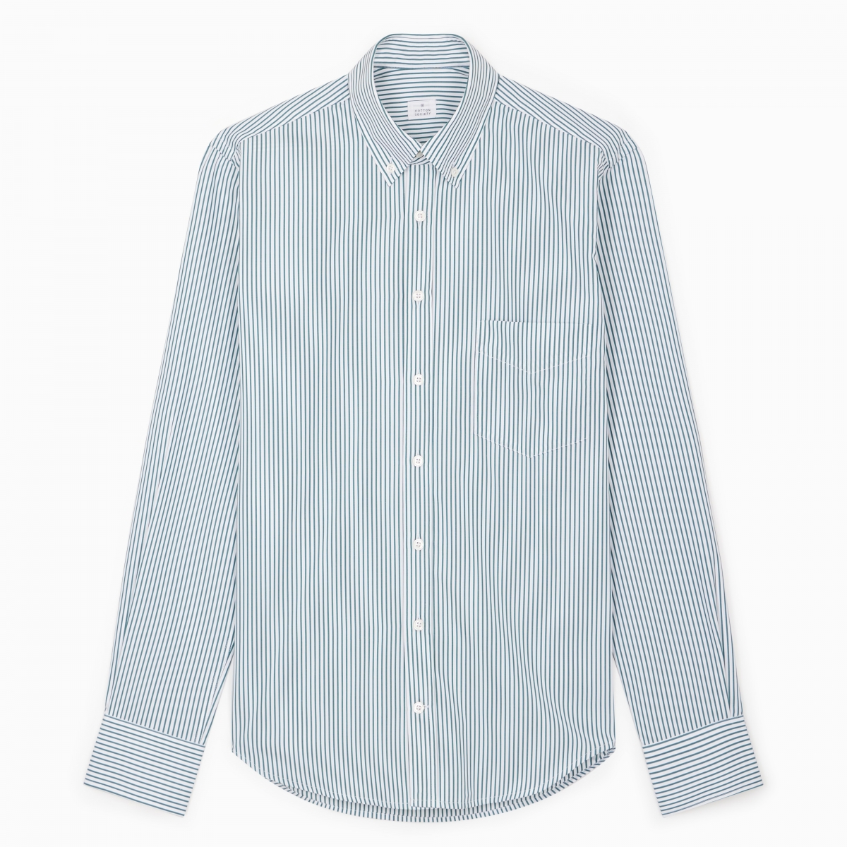 Chemise homme Popeline Rayé Vert
