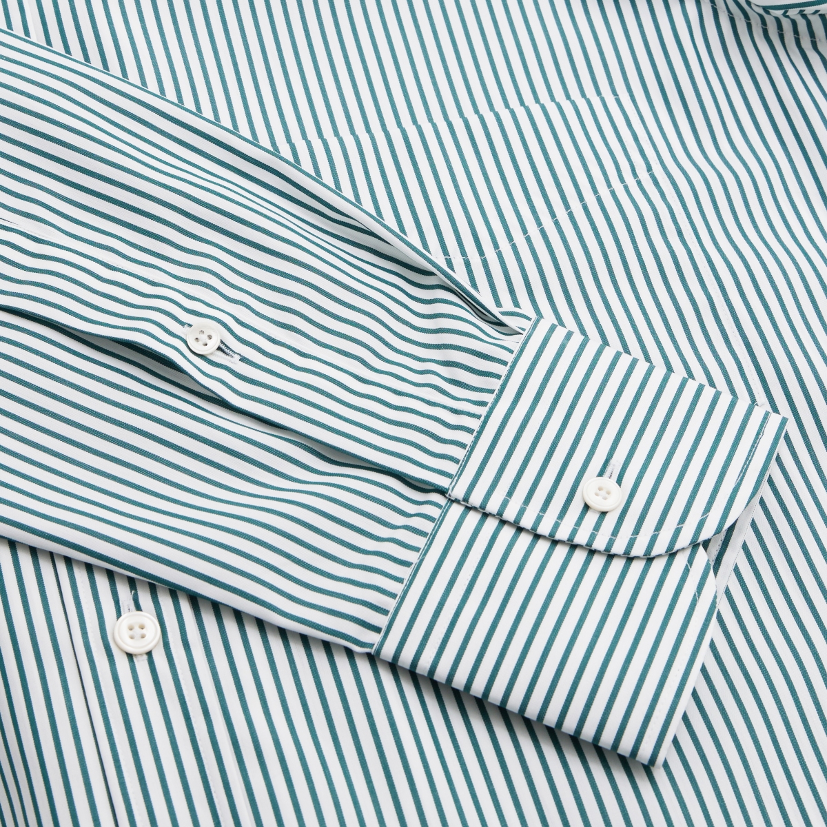 Chemise homme Popeline Rayé Vert