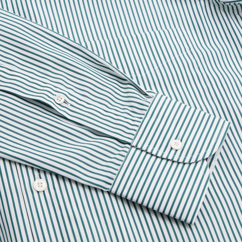 Chemise homme Popeline Rayé Vert