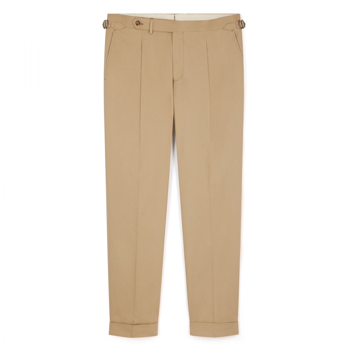Pantalon de costume en coton biege sur mesure