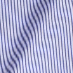 Popeline Rayé Bleu Foncé Blanc