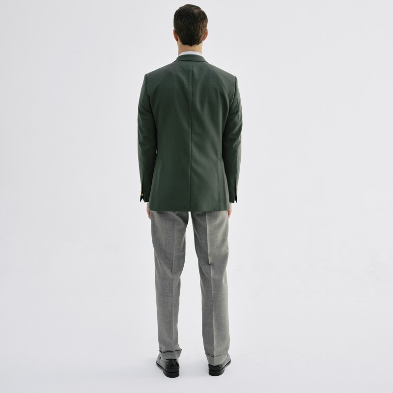 Blazer vert empire à boutons dorés
