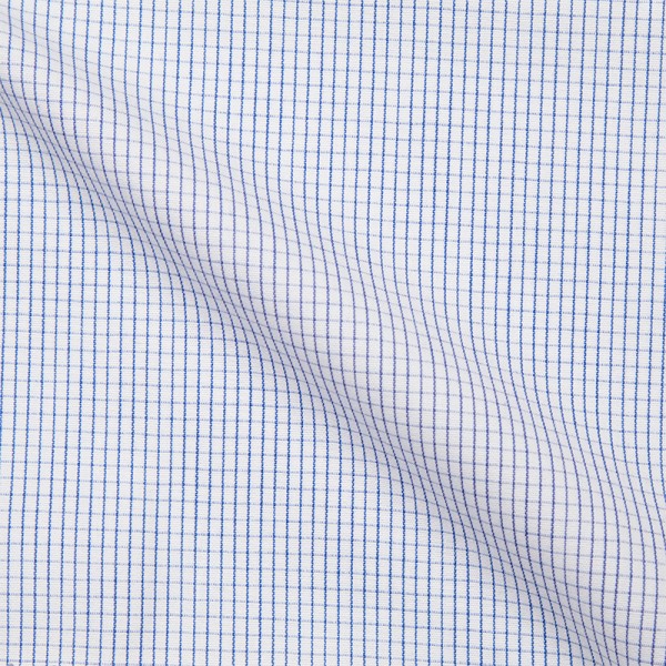 Popeline Carreaux Bleu2