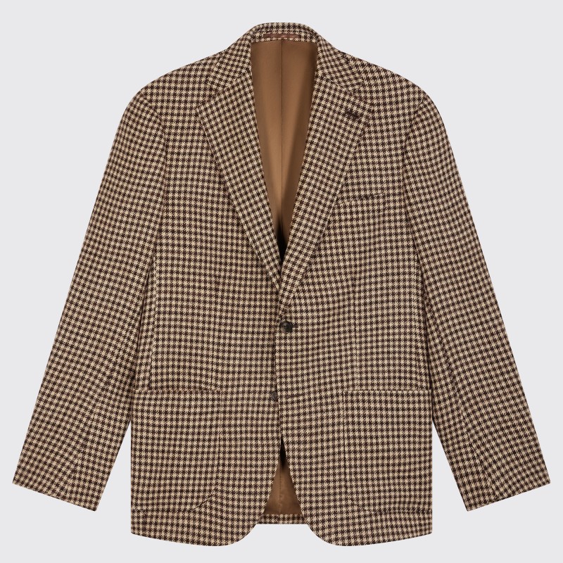 Veste pied de poule marron - Alpaga