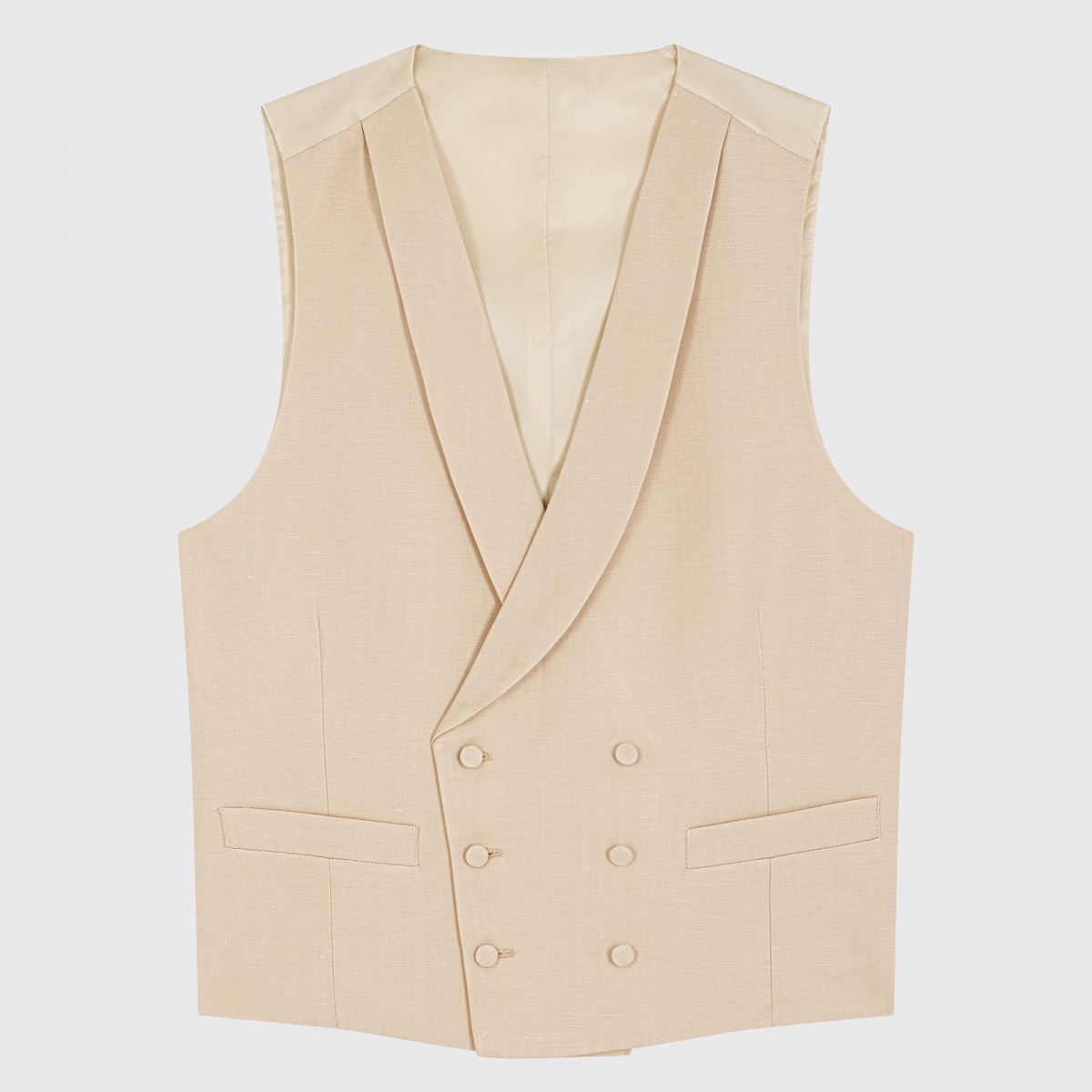 Gilet croisé lin et soie