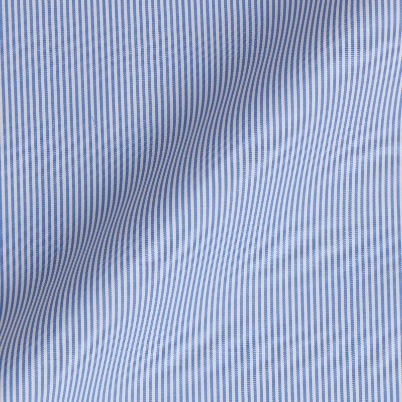 Popeline Rayé Bleu