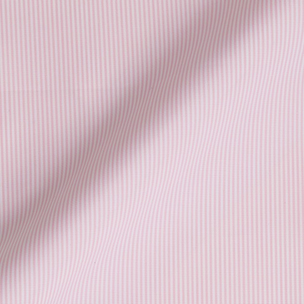 Popeline Rayé Rose2