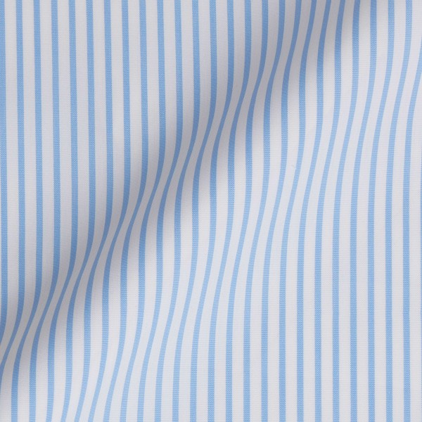 Popeline Rayé Bleu Ciel2