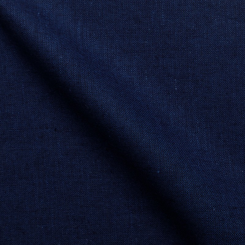 Lin Coton Uni Bleu marine