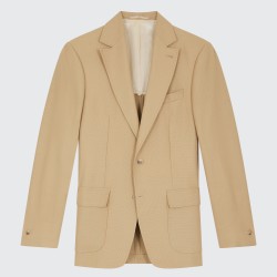Blazer Fresco Mock Leno Miel 