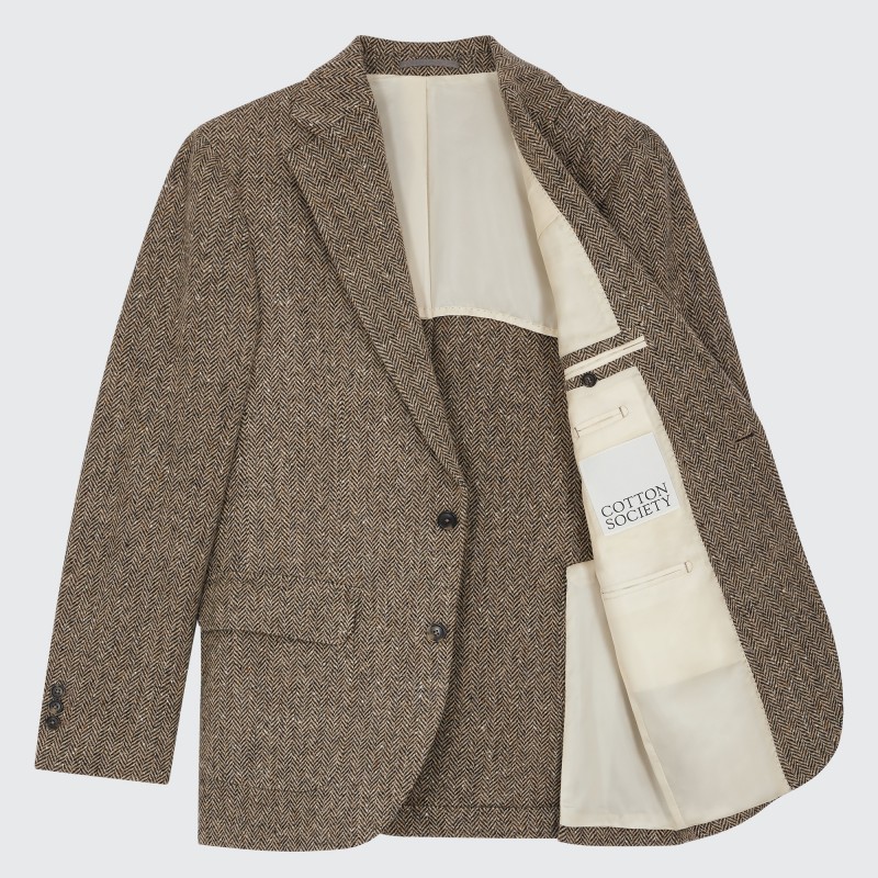 Blazer à chevrons en Tweed Mcgee
