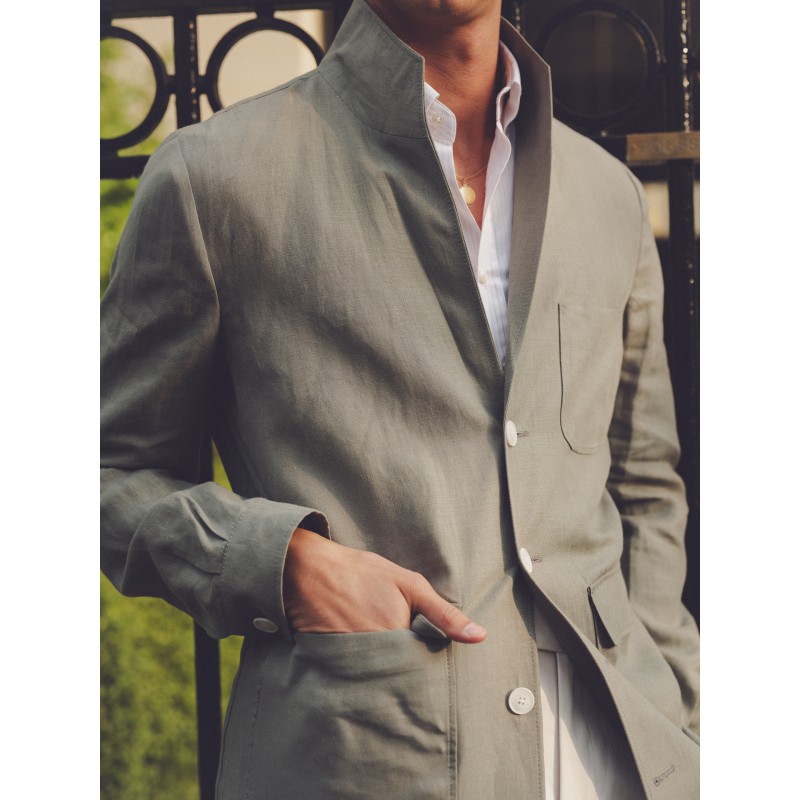 Veste Teba en Lin  Duca Visconti Olive