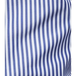 Popeline Rayé Bleu